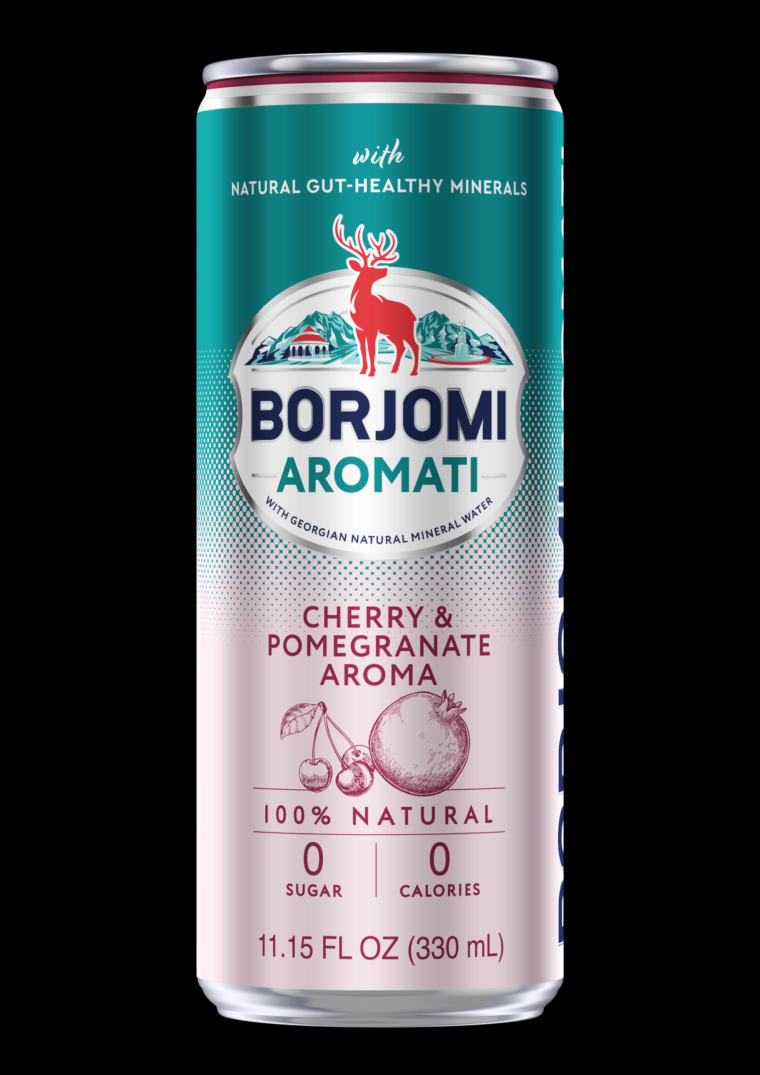 Aromati by Borjomi Cherry Pomegranate aroma-infused water can