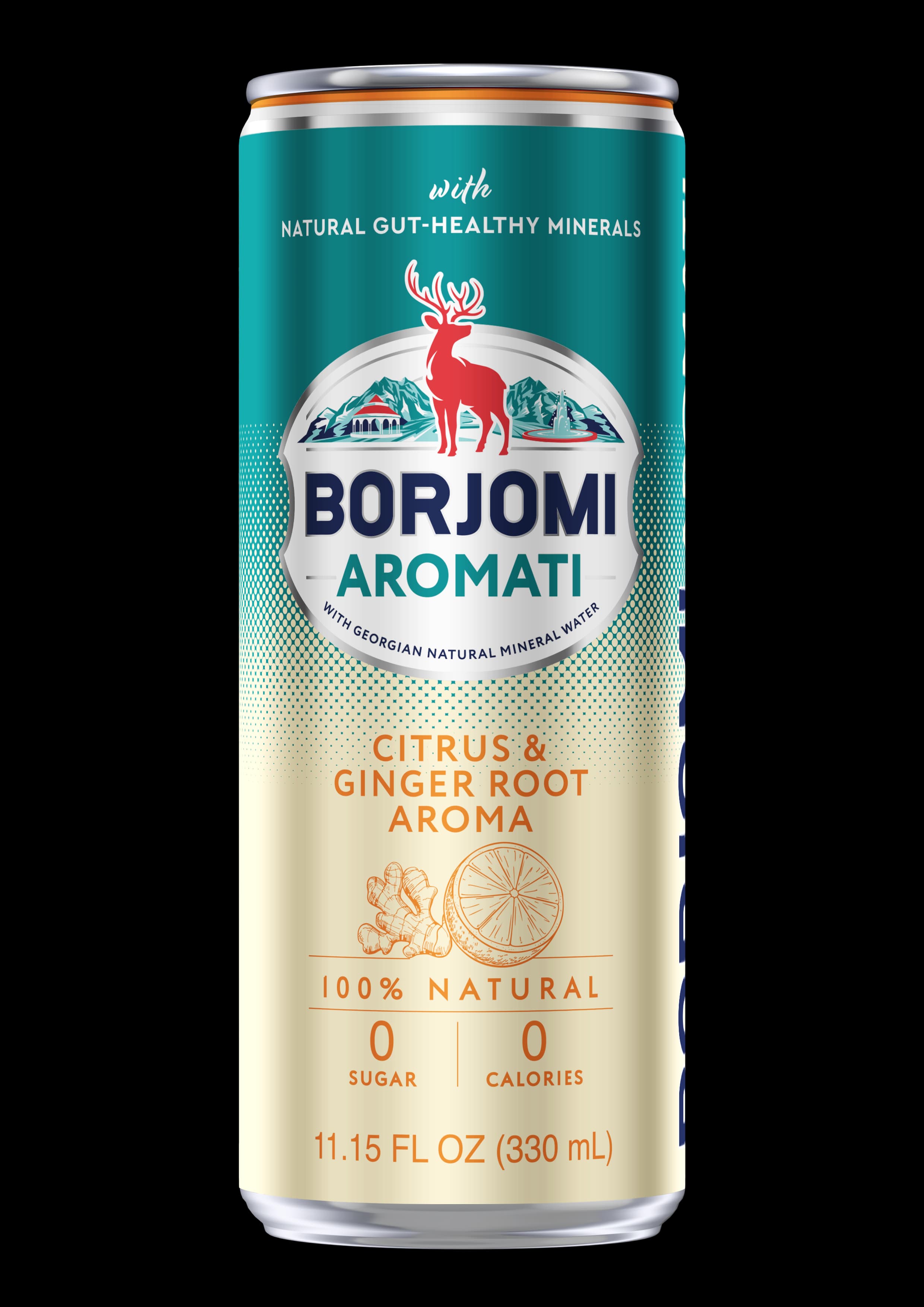 Aromati by Borjomi Citrus Ginger aroma-infused water can