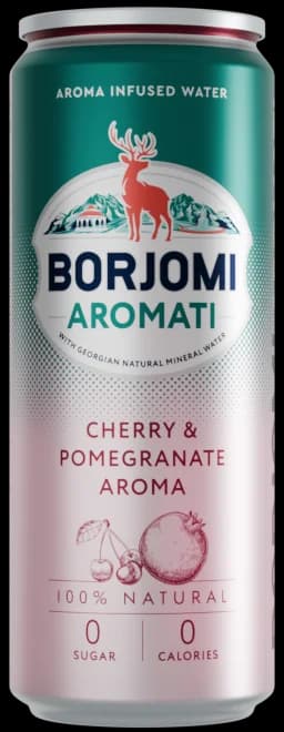 Aromati by Borjomi Cherry Pomegranate aroma-infused water can
