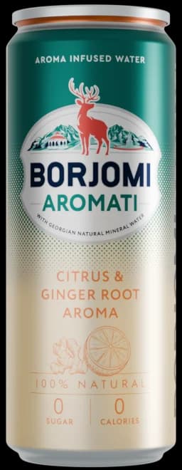 Aromati by Borjomi Citrus Ginger aroma-infused water can